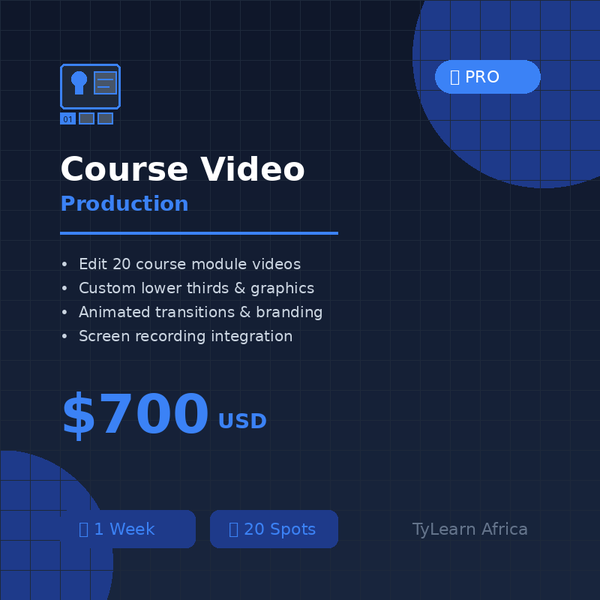 Course Video Production