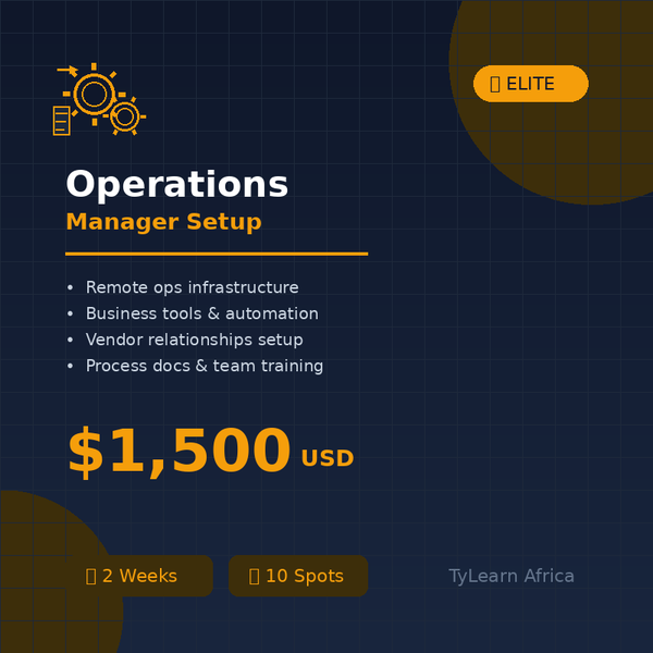 Operations Manager Setup